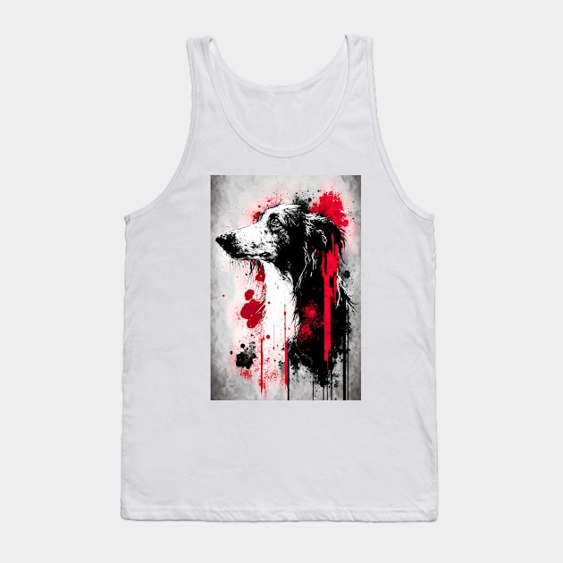 Borzoi Dog Painting Tank Top by TortillaChief